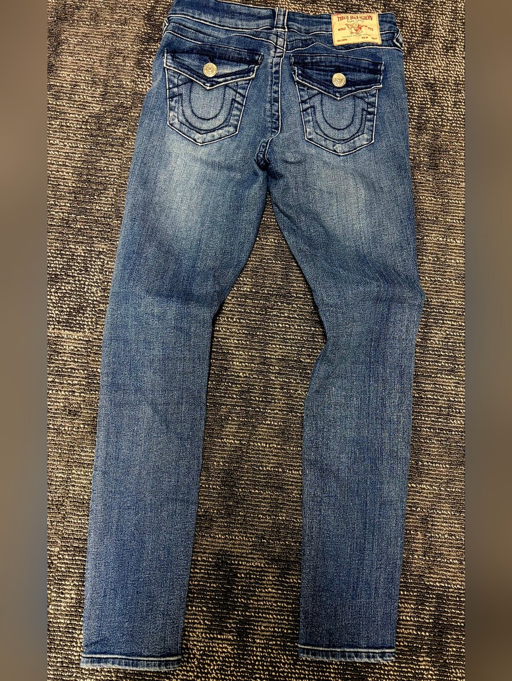 ☯️ True Religion Women's Skinny Jeans in Medium Blue Wash w/ 27" Inseams